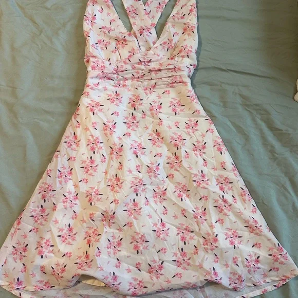 Princess Polly | Dresses | Princess Polly Pink And Orange Halter Sundress |  Poshmark